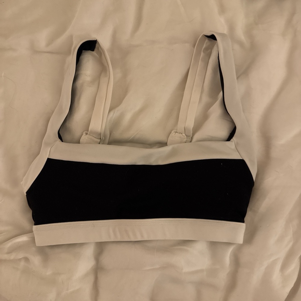 SOLD Form by sami clarke and sami spalter black and white square neck bra XS